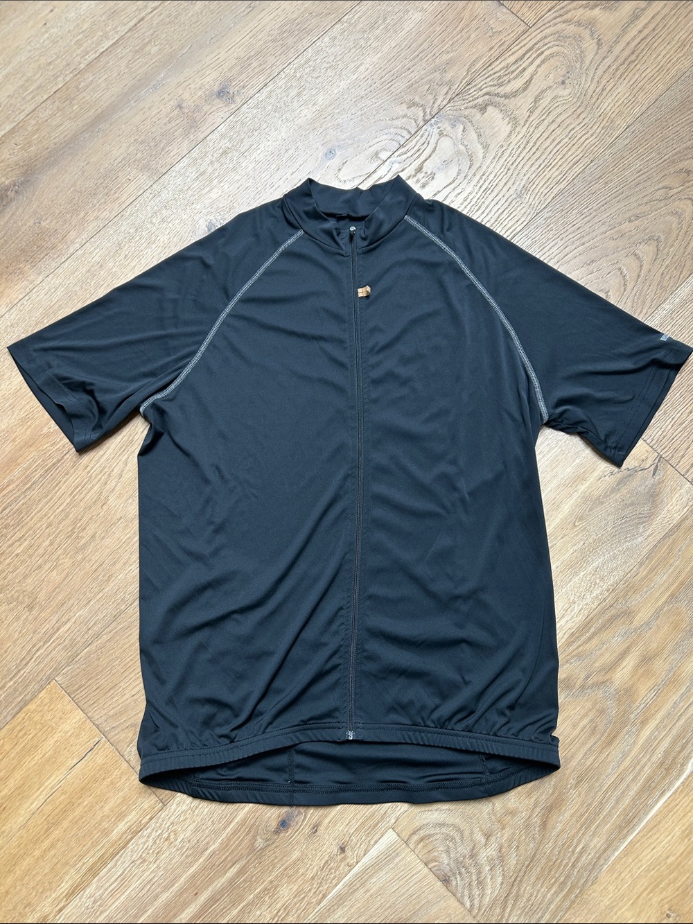 Men's Garneau Black Short-Sleeve Zip Front Cycling Jersey size Large